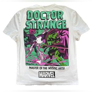 Dr. Strange Master of the Mystic Arts T Shirt Men's Medium White Marvel AOP